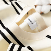 Vintage Stripe Short-sleeved T-shirt Summer New Round Neck Fashion Brand Loose Men's Half Sleeve Wear